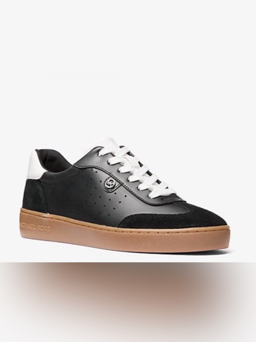 Michael Kors Black and White Low-Top Lace-Up Sneaker